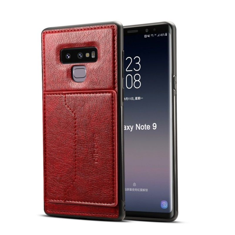 Kuori Samsung Galaxy Note 9 Punainen Musta Erittäin Tukikorttikotelo