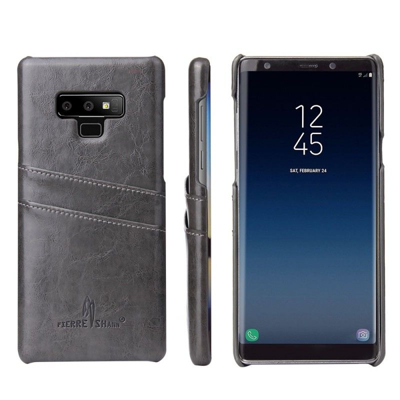 Kuori Samsung Galaxy Note 9 Tummansininen Ruskea Kovemmat Shann-Pussit