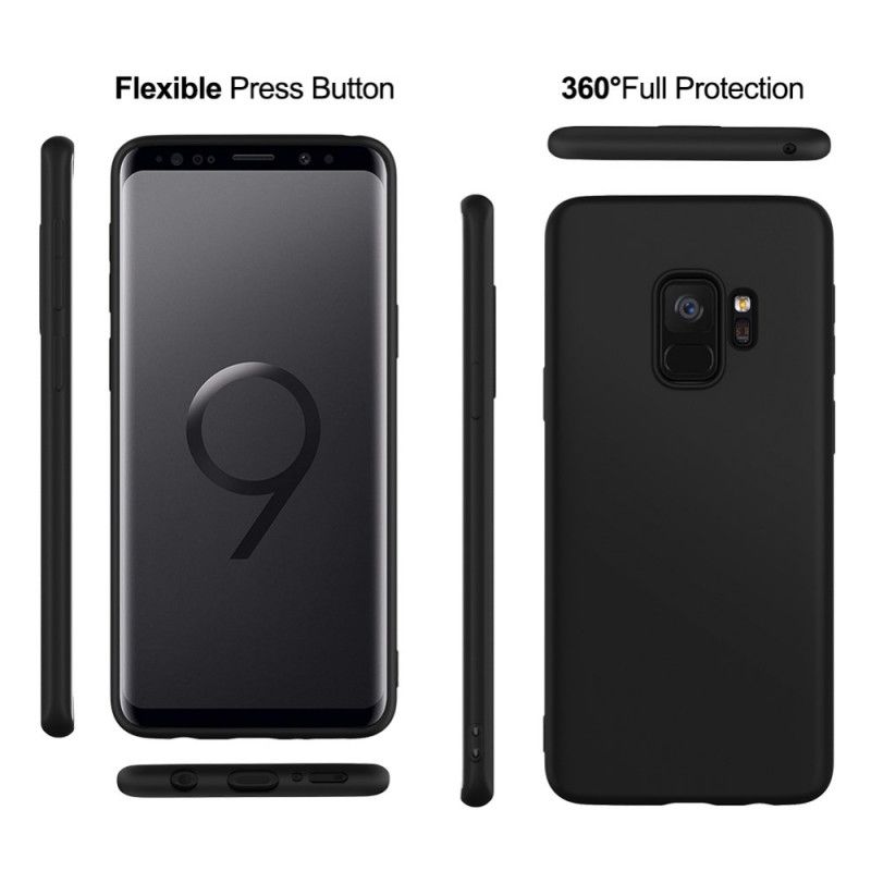 Case Kuoret Samsung Galaxy S9 Musta Puhelinkuoret X-Tason Nestemäinen Silikoni