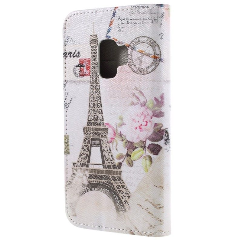 Flip Case Samsung Galaxy S9 Retro Eiffel-Torni