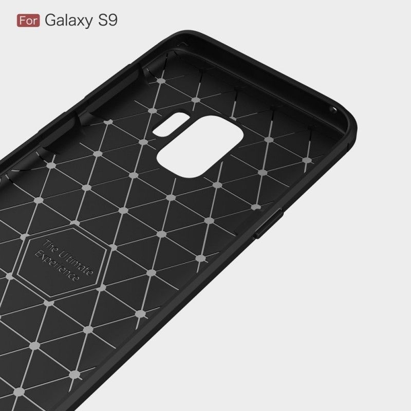 Kuori Samsung Galaxy S9 Punainen Musta Harjattu Hiilikuitu Suojakuori