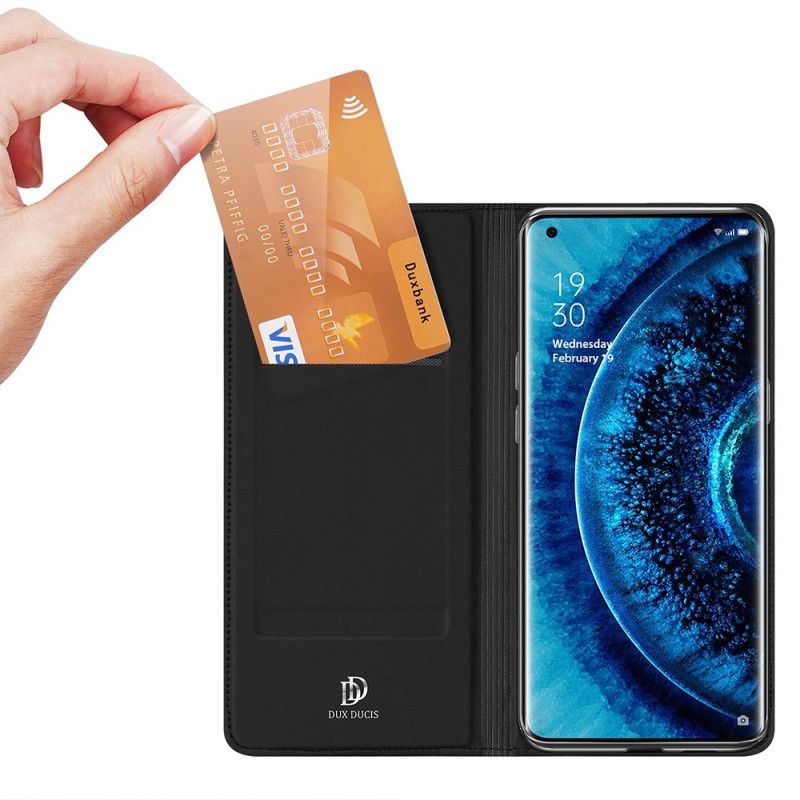 Flip Kotelot Oppo Find X2 Pro Tummansininen Pro Dux Ducis -Iho