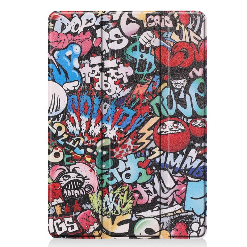 Älykäs Kotelo iPad 10.2" (2019) (2020) Tekonahkaa Graffiti Hauskaa