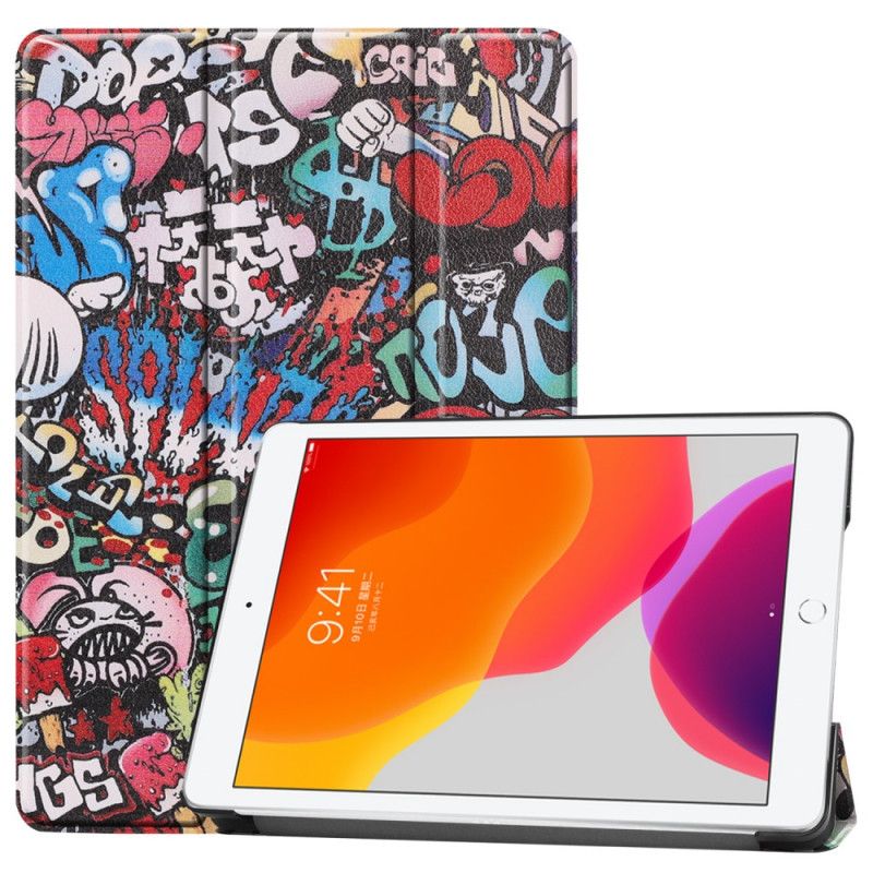 Älykäs Kotelo iPad 10.2" (2019) (2020) Tekonahkaa Graffiti Hauskaa