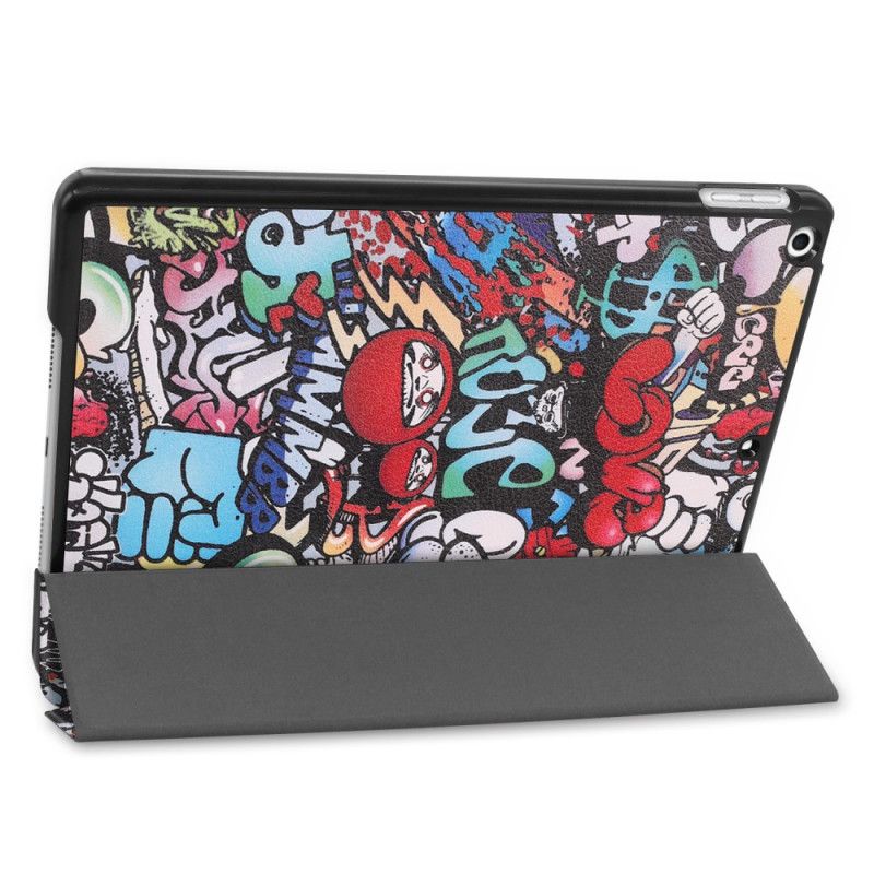 Älykäs Kotelo iPad 10.2" (2019) (2020) Tekonahkaa Graffiti Hauskaa