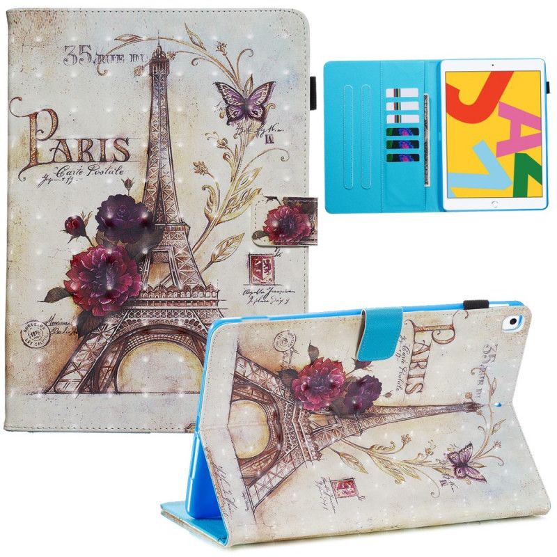 Kotelot iPad 10.2" (2019) (2020) Retro Eiffel-Torni