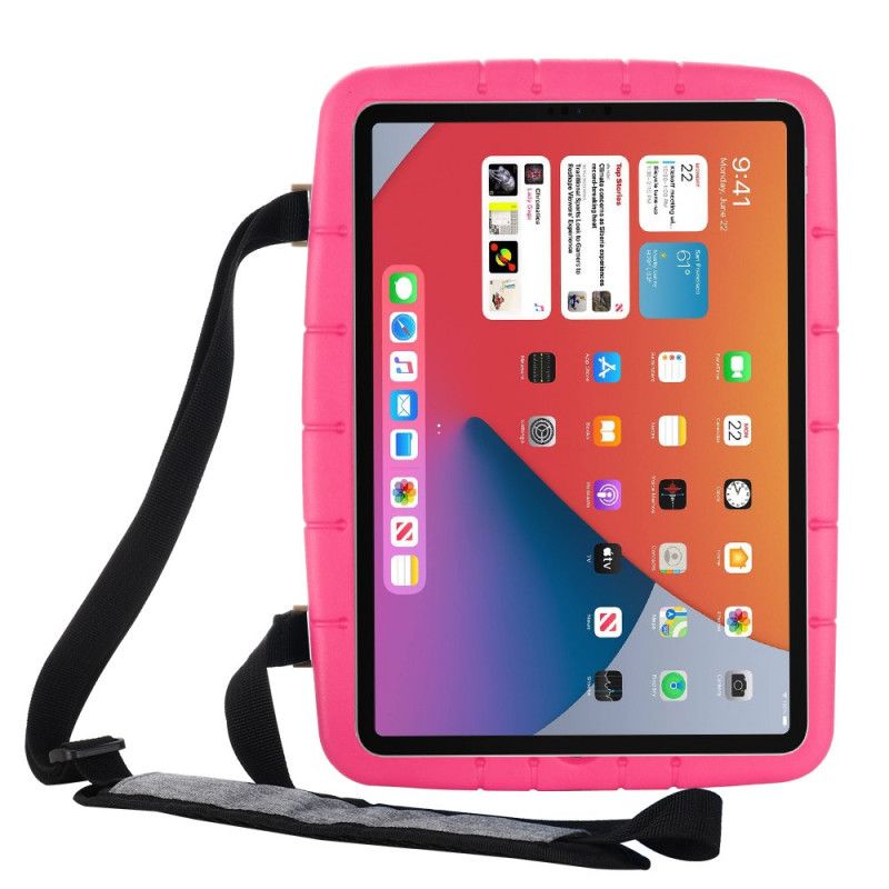 Kuori iPad 10.2" (2019) (2020) Keltainen Magenta Eva-Vaahto Olkahihnalla Suojakuori