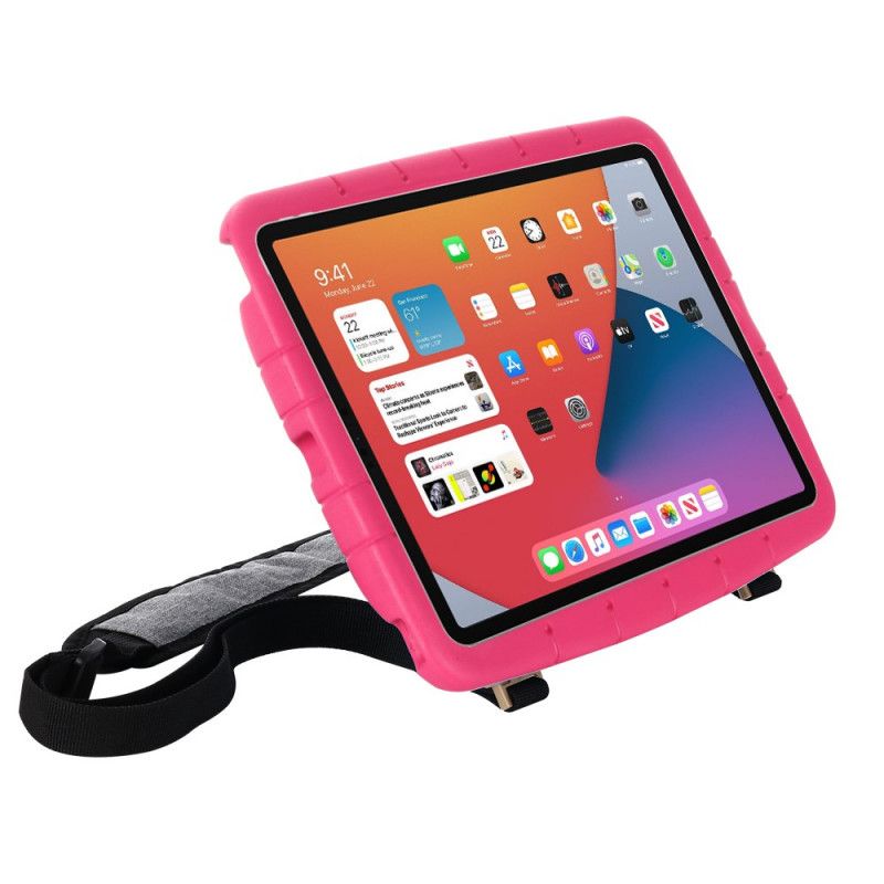 Kuori iPad 10.2" (2019) (2020) Keltainen Magenta Eva-Vaahto Olkahihnalla Suojakuori