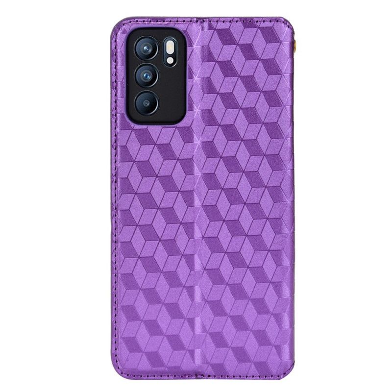 Flip Kotelot Oppo Reno 6 5g 3d Diamond Leather Effect Suojakuori