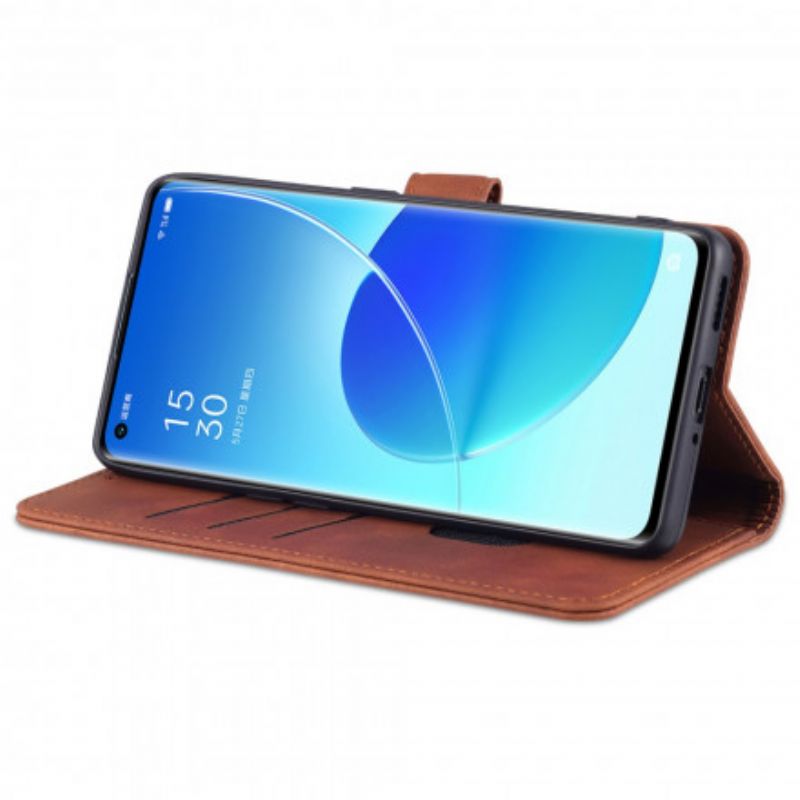 Flip Kotelot Oppo Reno 6 5g Azns Leather Effect