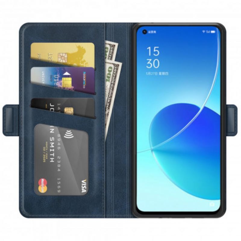 Flip Kotelot Oppo Reno 6 5g Kaksoissulkeminen