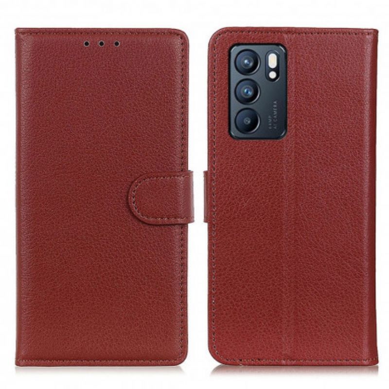 Kotelot Oppo Reno 6 5g Puhelinkuoret Lychee Faux Leather