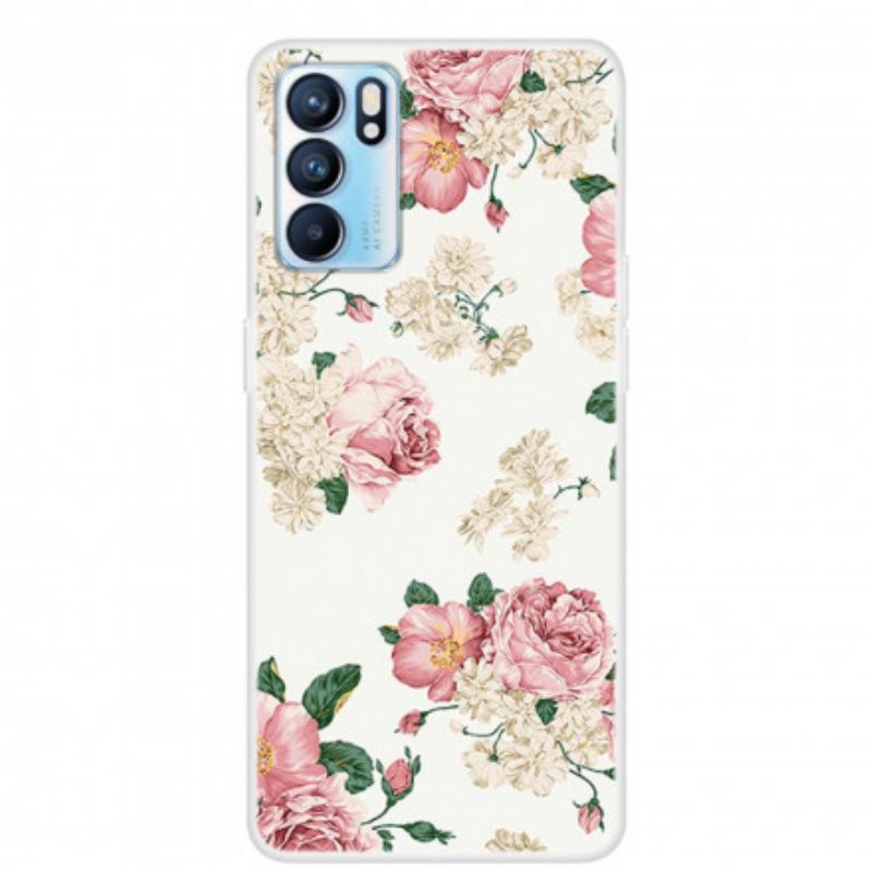 Kuori Oppo Reno 6 5g Läpinäkyvät Liberty Flowers Kukat Suojakuori