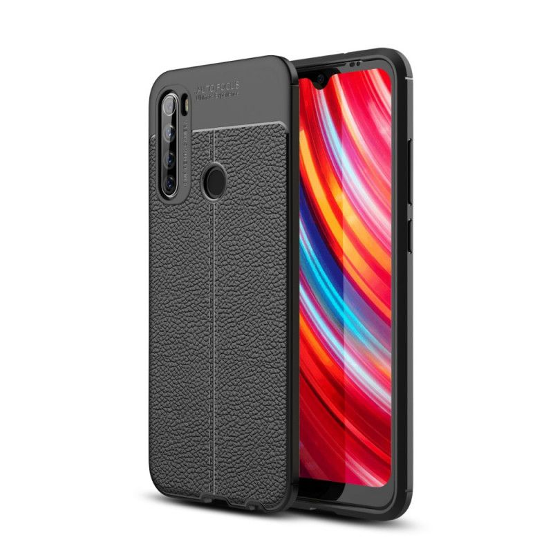 Case Kuoret Xiaomi Redmi Note 8T Punainen Musta Puhelinkuoret Kaksilinjainen Litsi Nahkaa