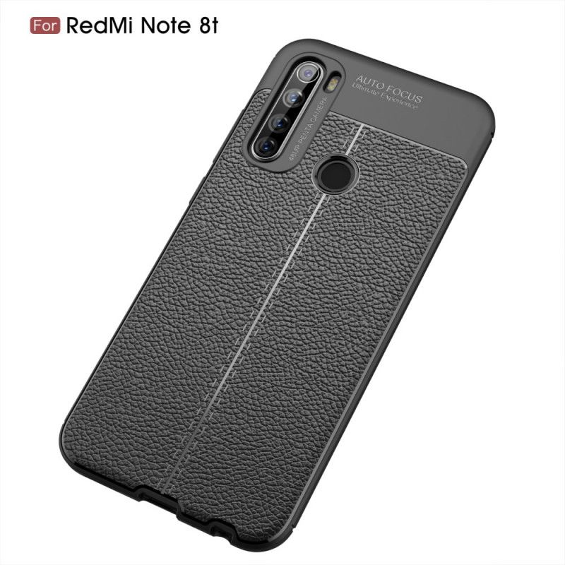 Case Kuoret Xiaomi Redmi Note 8T Punainen Musta Puhelinkuoret Kaksilinjainen Litsi Nahkaa