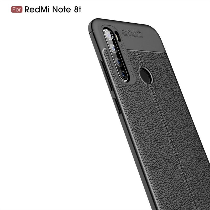 Case Kuoret Xiaomi Redmi Note 8T Punainen Musta Puhelinkuoret Kaksilinjainen Litsi Nahkaa