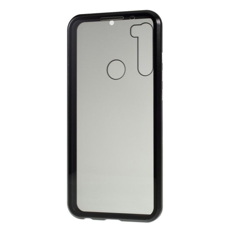 Case Kuoret Xiaomi Redmi Note 8T Punainen Musta Puhelinkuoret Karkaistu Lasi Edessä Ja Takana Ja Metalli