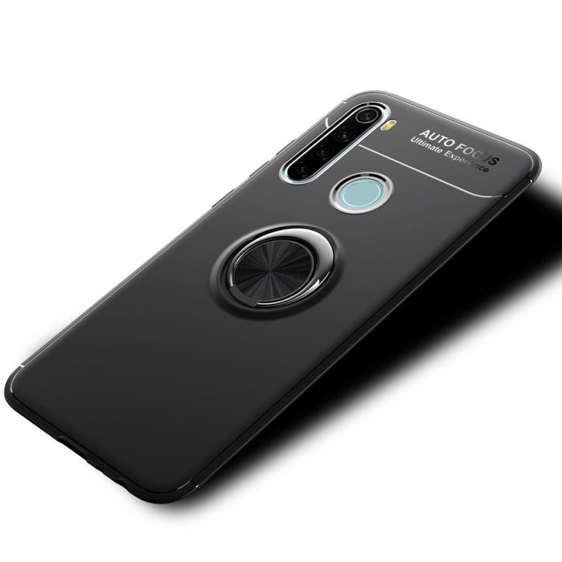 Case Kuoret Xiaomi Redmi Note 8T Punainen Musta Puhelinkuoret Pyörivä Rengas