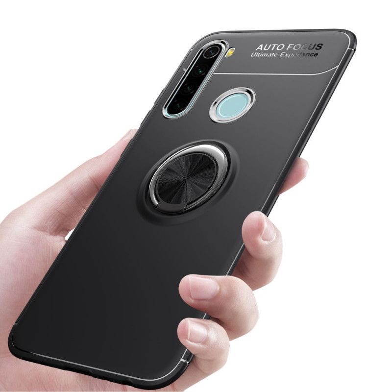 Case Kuoret Xiaomi Redmi Note 8T Punainen Musta Puhelinkuoret Pyörivä Rengas