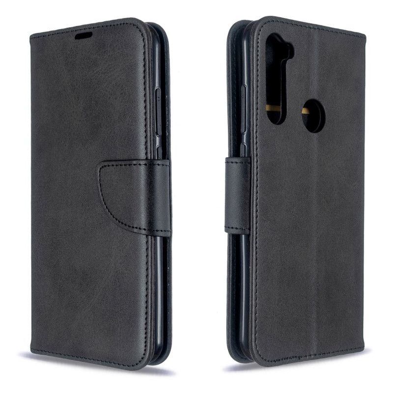 Flip Case Xiaomi Redmi Note 8T Harmaa Musta Sileä Vino Läppä