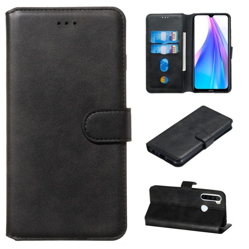 Flip Case Xiaomi Redmi Note 8T Punainen Musta Yksivärinen Sarja