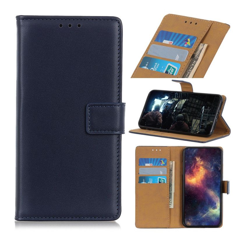 Flip Case Xiaomi Redmi Note 8T Tummansininen Musta Retro Tekonahkaa