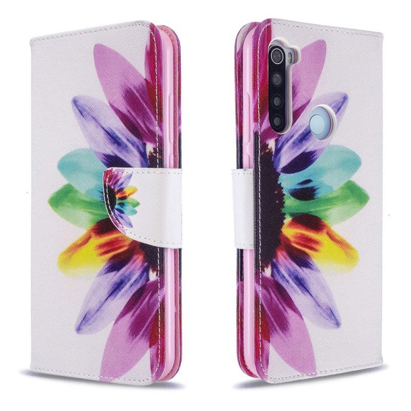 Flip Case Xiaomi Redmi Note 8T Vesiväri Kukka