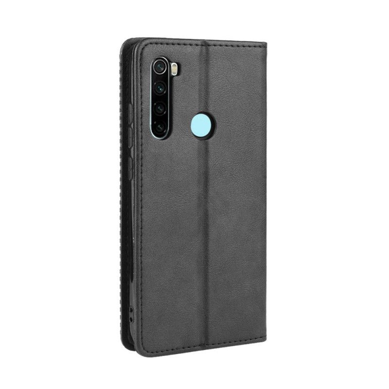 Flip Kotelot Xiaomi Redmi Note 8T Punainen Musta Puhelinkuoret Tyylitelty Vintage-Nahkaefekti