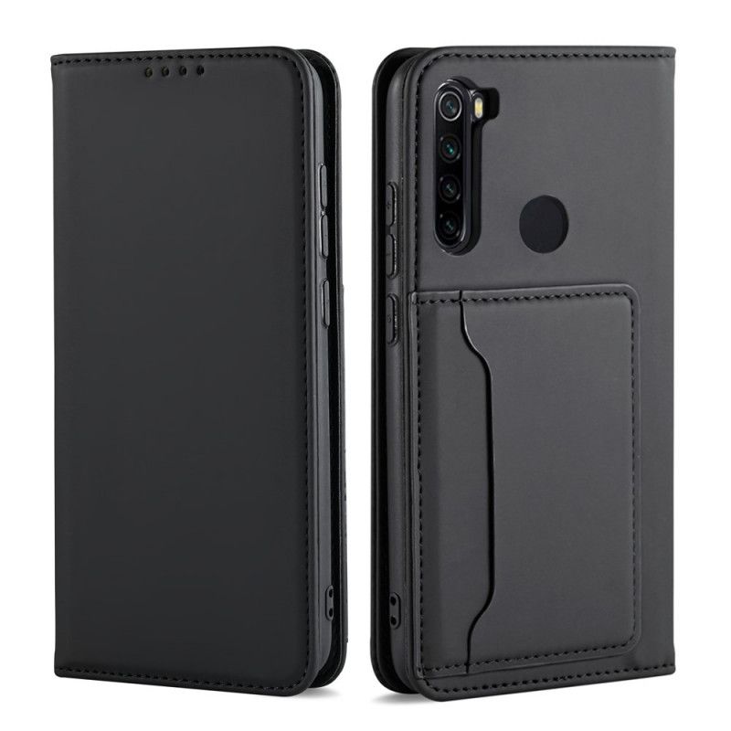 Flip Kotelot Xiaomi Redmi Note 8T Punainen Musta Tukikortin Haltija