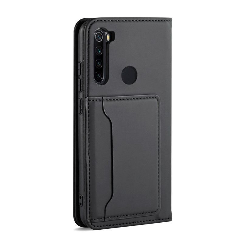 Flip Kotelot Xiaomi Redmi Note 8T Punainen Musta Tukikortin Haltija