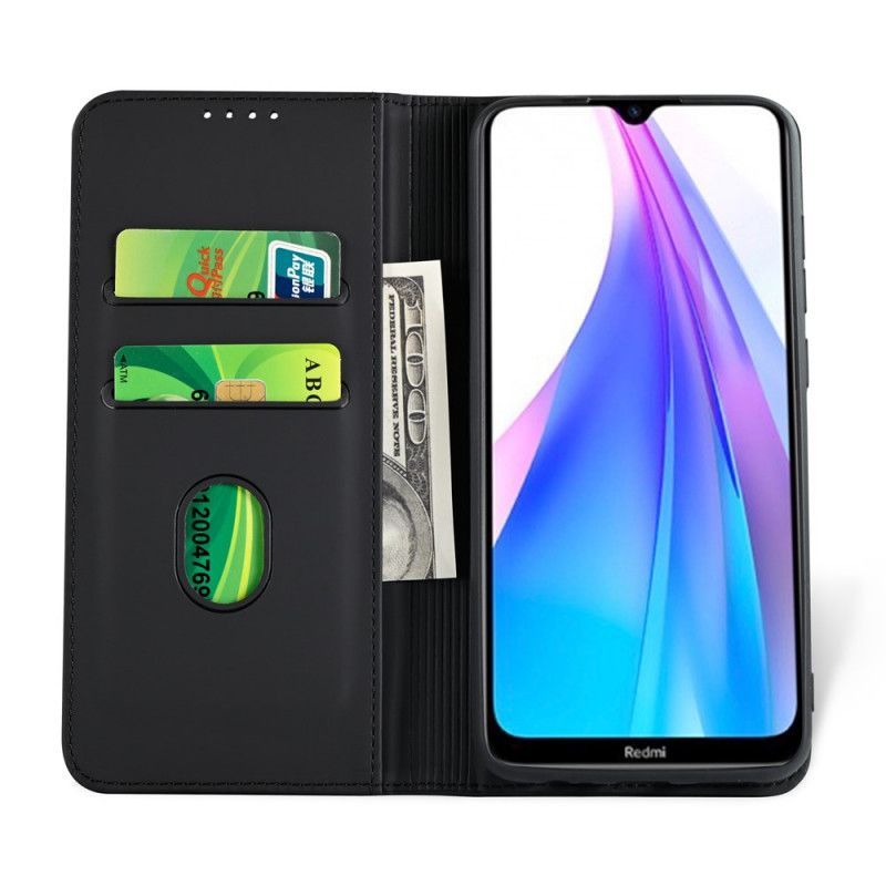 Flip Kotelot Xiaomi Redmi Note 8T Punainen Musta Tukikortin Haltija