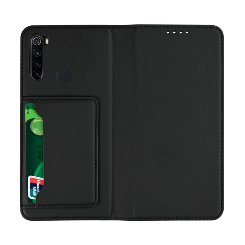 Flip Kotelot Xiaomi Redmi Note 8T Punainen Musta Tukikortin Haltija