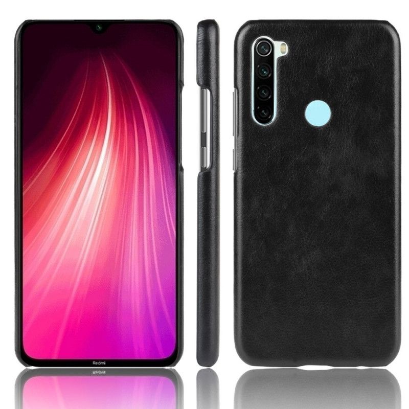 Kuori Xiaomi Redmi Note 8T Harmaa Musta Litsi Nahkaa