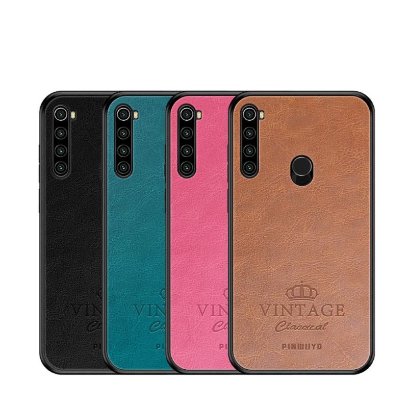 Kuori Xiaomi Redmi Note 8T Magenta Musta Vintage Pinwuyo-Nahkaefekti