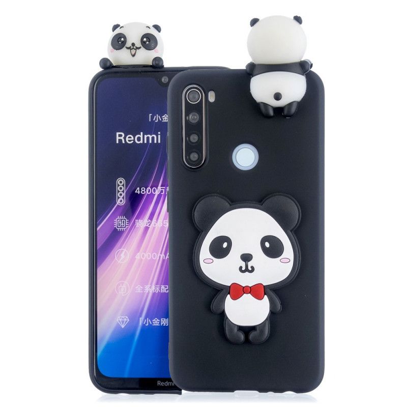 Kuori Xiaomi Redmi Note 8T Punainen Musta 3D Minun Panda