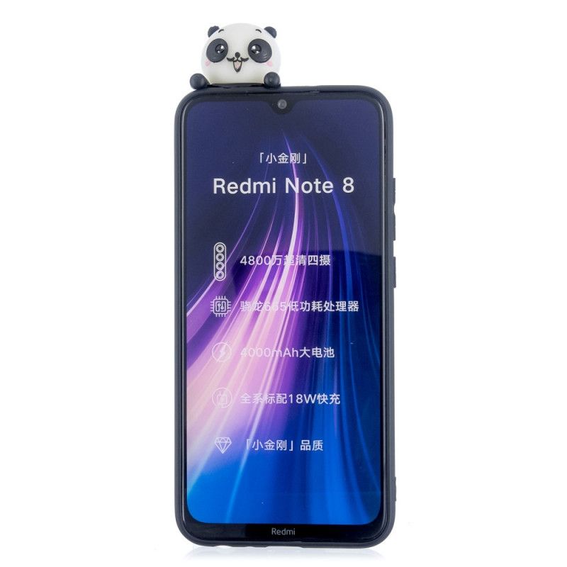 Kuori Xiaomi Redmi Note 8T Punainen Musta 3D Minun Panda