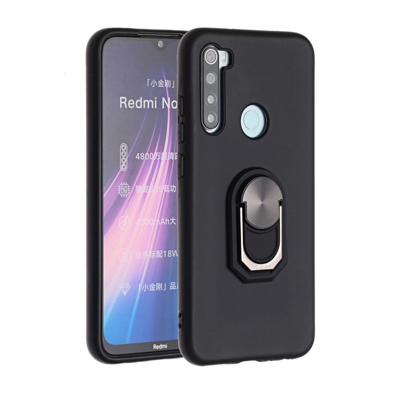 Kuori Xiaomi Redmi Note 8T Punainen Musta Irrotettava Tukirenkaalla