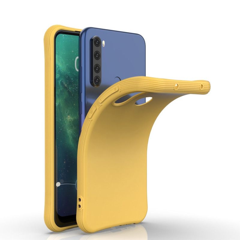 Kuori Xiaomi Redmi Note 8T Punainen Musta Taipuisa Matto Silikoni