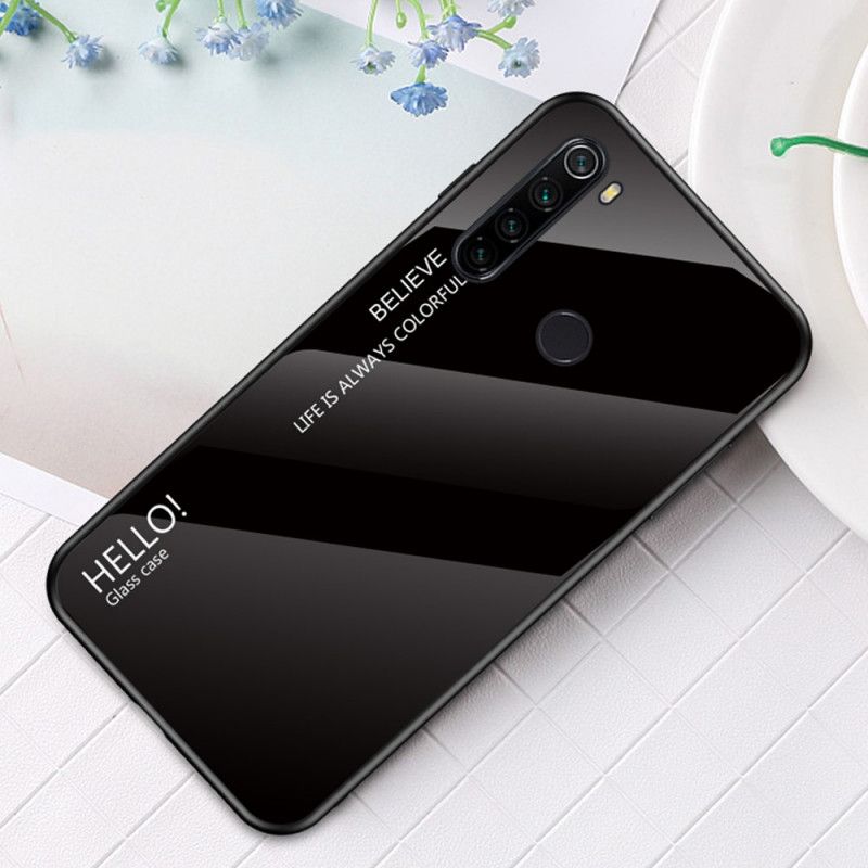 Kuori Xiaomi Redmi Note 8T Valkoinen Musta Hei Karkaistu Lasi