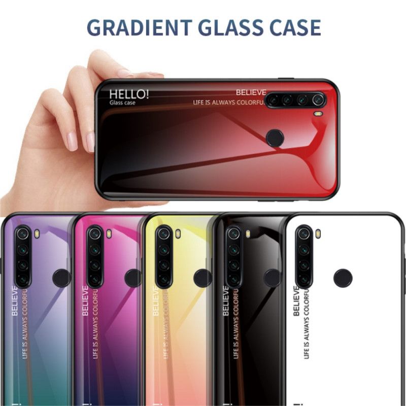 Kuori Xiaomi Redmi Note 8T Valkoinen Musta Hei Karkaistu Lasi