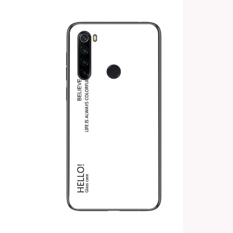 Kuori Xiaomi Redmi Note 8T Valkoinen Musta Hei Karkaistu Lasi