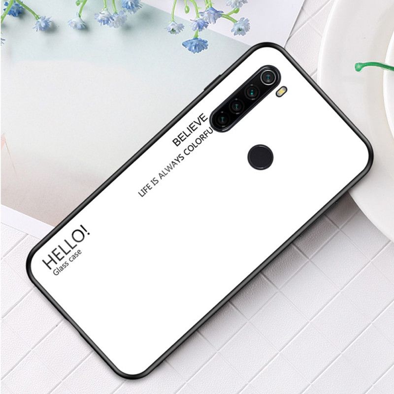 Kuori Xiaomi Redmi Note 8T Valkoinen Musta Hei Karkaistu Lasi