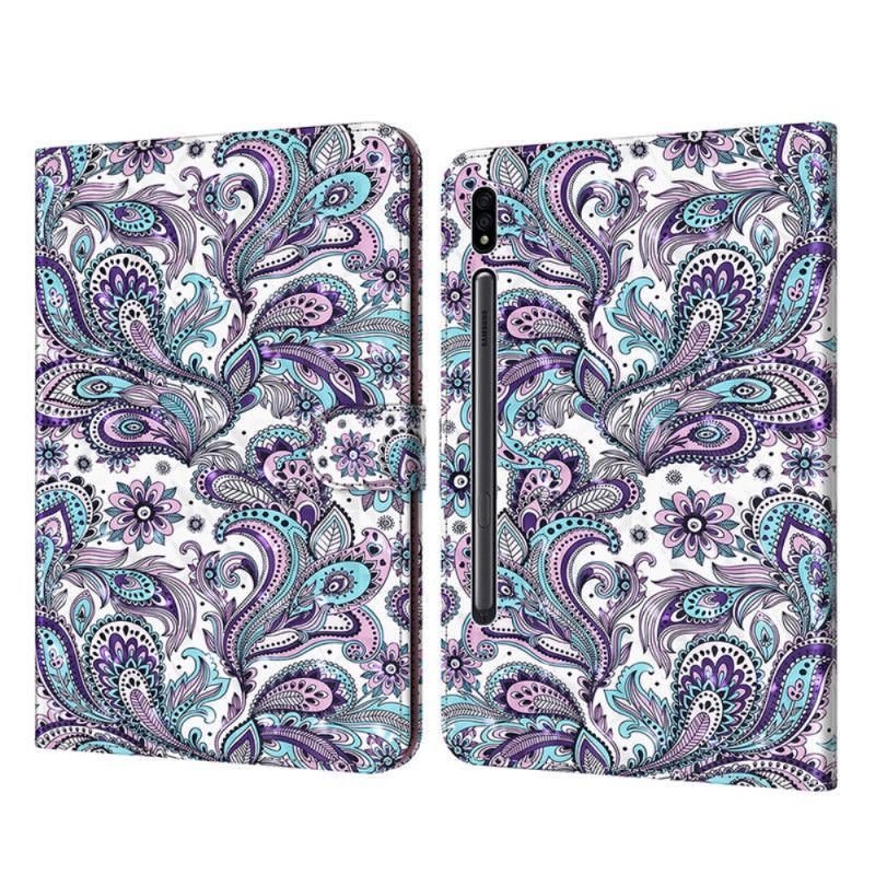 Tekonahkakansi Samsung Galaxy Tab S7 Paisley-Kuvio