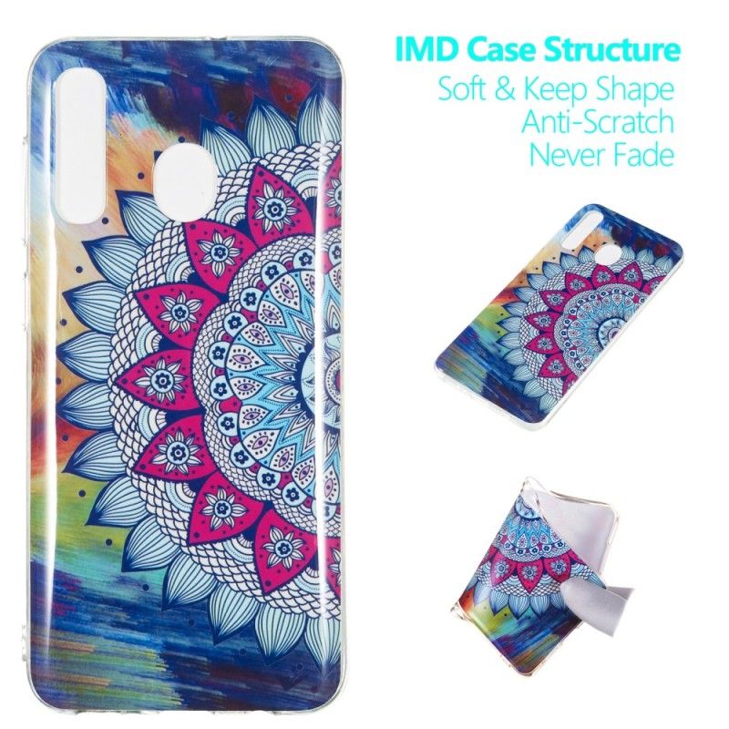 Case Kuoret Samsung Galaxy A50 Puhelinkuoret Fluoresoiva Värillinen Mandala