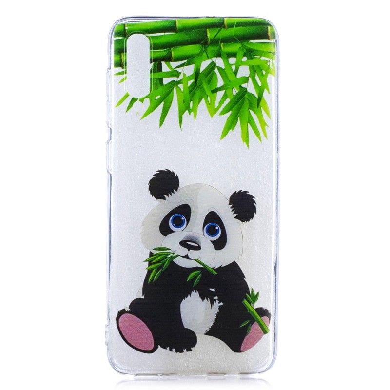 Case Kuoret Samsung Galaxy A50 Puhelinkuoret Läpinäkyvä Panda Syö