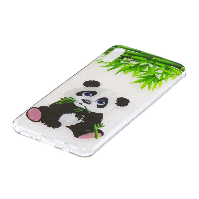 Case Kuoret Samsung Galaxy A50 Puhelinkuoret Läpinäkyvä Panda Syö