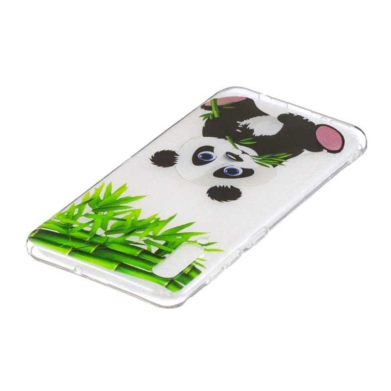 Case Kuoret Samsung Galaxy A50 Puhelinkuoret Läpinäkyvä Panda Syö