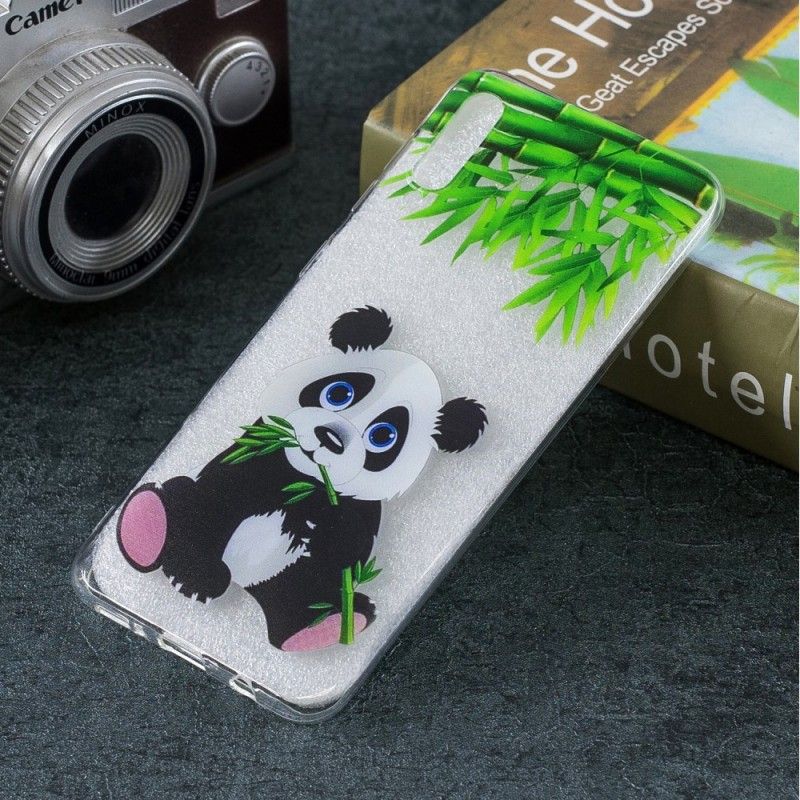 Case Kuoret Samsung Galaxy A50 Puhelinkuoret Läpinäkyvä Panda Syö