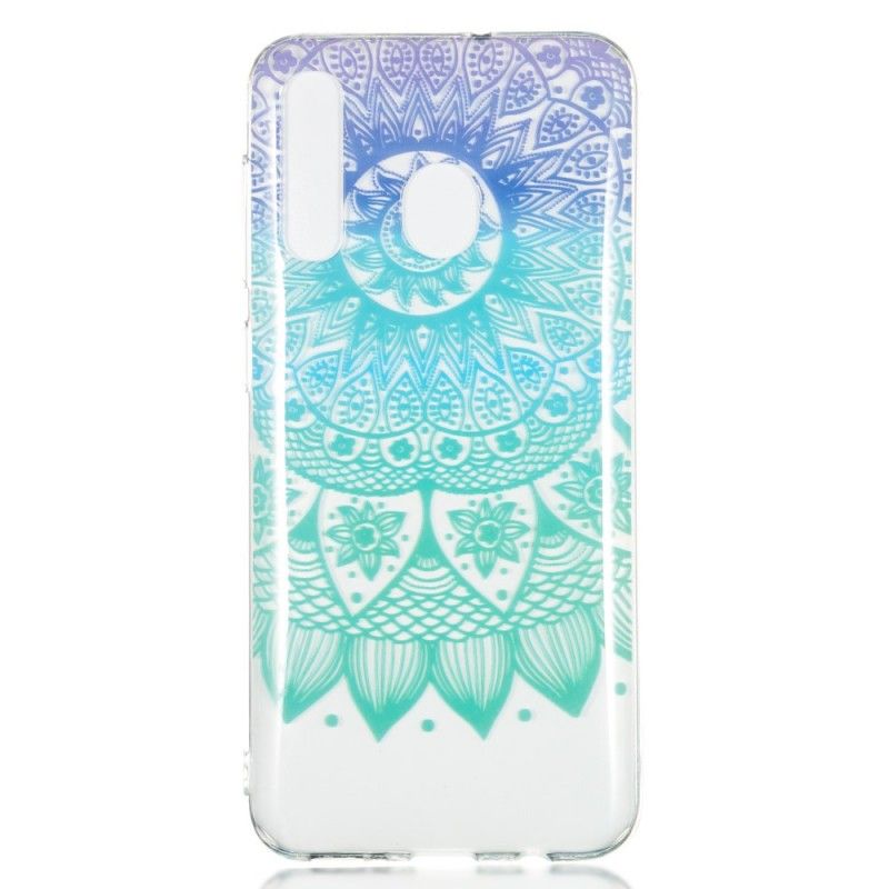 Case Kuoret Samsung Galaxy A50 Puhelinkuoret Läpinäkyvä Sininen Mandala