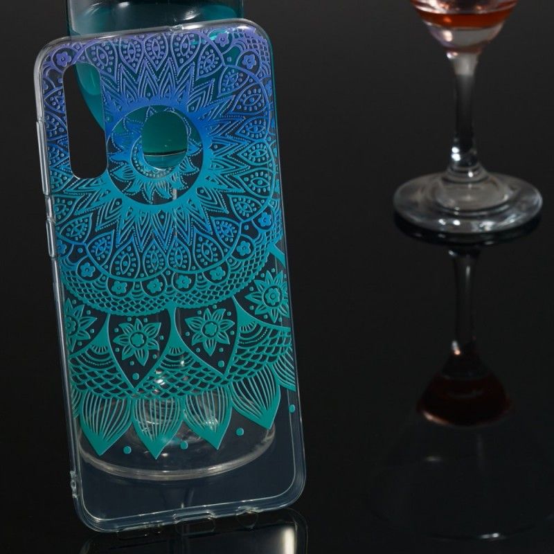 Case Kuoret Samsung Galaxy A50 Puhelinkuoret Läpinäkyvä Sininen Mandala